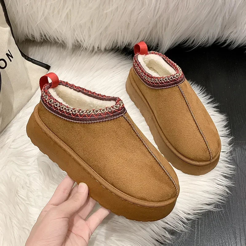 Snow Boots for Women 2024 Cashmere Warm Thick Soles