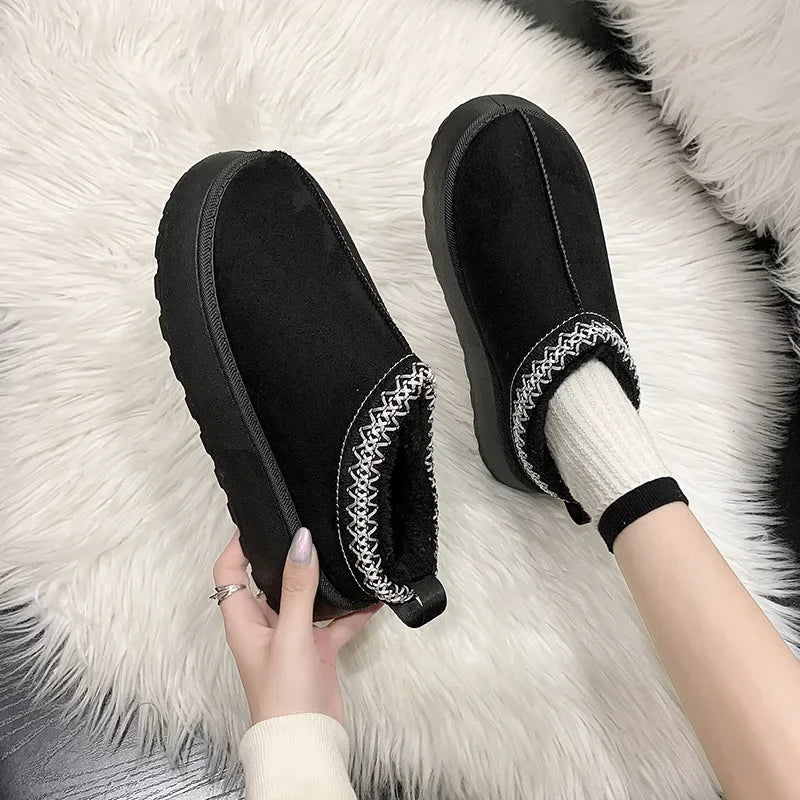 Snow Boots for Women 2024 Cashmere Warm Thick Soles