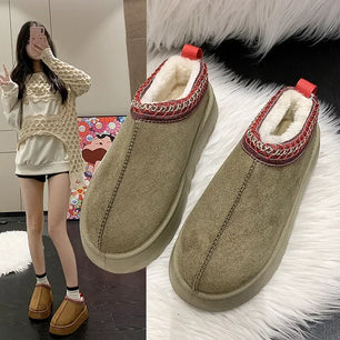 Snow Boots for Women 2024 Cashmere Warm Thick Soles