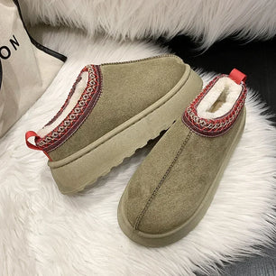 Snow Boots for Women 2024 Cashmere Warm Thick Soles